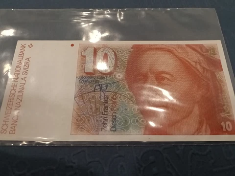 1979 Series Switzerland 10 Francs Banknote Cover