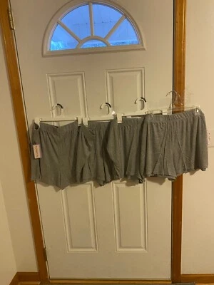 NEW LOT OF 4 WOMEN'S SIZE 2X 18W-20W JOYSPUN RIBBED KNIT PULL ON SLEEP SHORTS - Image 1 of 4