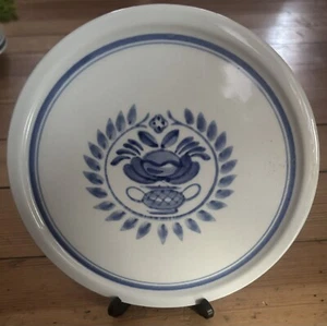Vintage Arabia Of Finland Blue Rose Decor Plate Hand Painted 6-1/2” - Picture 1 of 2
