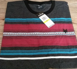 Zoo York Striped Shirt black Heather size medium 19c4013-02 NEW Lot Of 2 - Picture 1 of 3
