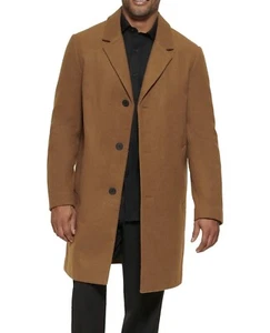 DKNY Notch Collar Coat Wool Blend Men's XL - Picture 1 of 4