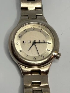Working Vintage 1997 Ladies Silver GUESS Quartz Watch AT - Picture 1 of 9
