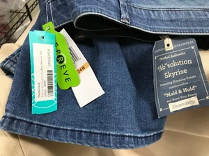 Democracy Kathryn Ab Solution Indigo Itty Bitty Boot Cut Jeans Women's Sz 24W - Picture 1 of 7