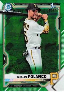 2021 Bowman Chrome Sapphire Edition #BCP-222 Shalin Polanco Green #/125 1st - Picture 1 of 2