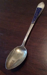 Sterling  & Enamel Souvenir Spoon - BERMUDA - Art Deco Look - Bild 1 von 5