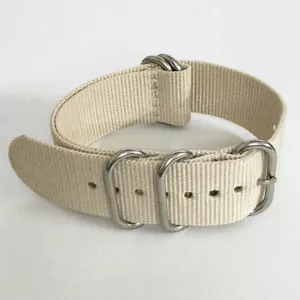 Sports Nylon Watch Strap Band Metal Ring Canvas Fabric Bracelet 16-20 22mm 24mm - Picture 1 of 37