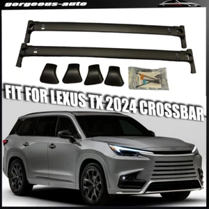2Pcs 2024 2025 Lexus TX 350 500h 550h+ Roof Rack Cross Bars crossbar Black - Picture 1 of 7