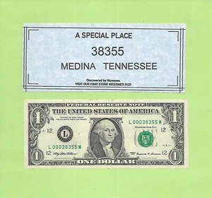 CODE POSTAL '38355' .. MEDINA, TENNESSEE ... 1999 $1 L 000 38355 W - Photo 1/1