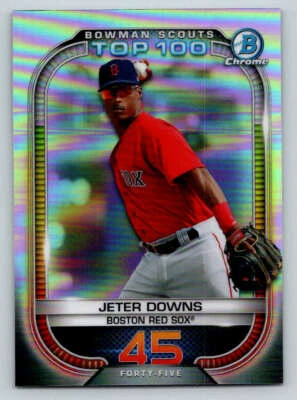 2021 Bowman Chrome Scouts Top 100 Refractors #BTP45 Jeter Downs (ref 204299) - Image 1 of 2