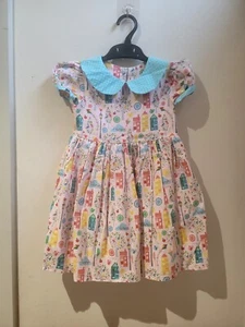 Atemberaubendes handgefertigtes kleines Mädchenkleid Alter 3-4 Jahre - Bild 1 von 8