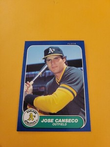 1986 Fleer Baseball Update # U-20 Jose Canseco Rookie RC 