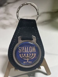 Portachiavi vintage in pelle scamosciata nera Shalom anni '80 - Foto 1 di 1