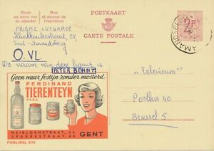 BELGIUM AMANDSBERG (SINT AMANDSBERG now GENT) SC 1966 (Postal Stationery 2 F)
