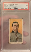 1909-11 T206 Frank Chance Portrait-Yellow PSA 1 GREAT EYE APPEAL Chicago Cubs