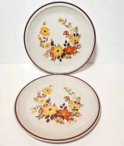 2 platos de cena barrocos pintados a mano de gres Hearthside Japón 571 - Imagen 1 de 11
