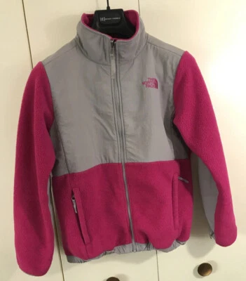 The North Face Girls Polartec Recycled Fleece Jacket Light Pink /Grey L (14/16) - Image 1 of 4