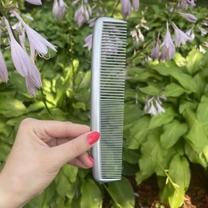 Handtasche Friseur Vintage UNZERBRECHLICH gebraucht großer Kamm Kunststoff silber 70er USA - Bild 1 von 5