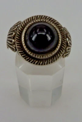 Neugablonz Dieter Knobloch: Damenring Historismus Stil mit Onyx Cabochon(102858) - Bild 1 von 4