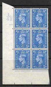 2½d Light Blue Cylinder Control L42 101 No Dot perf 5(E/I) UNMOUNTED MINT - Picture 1 of 1