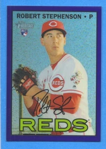 2016 Topps Heritage Chrome Purple Refractor #THC706 Robert Stephenson Reds - Picture 1 of 1