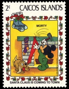 CAICOS ISLANDS 25 (SG34) - Disney Christmas "Morty Mouse" (pa94268) - Picture 1 of 1