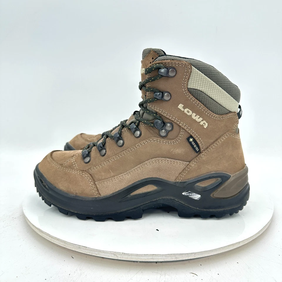 Lowa Renegade GTX Mid Ws Women Size 6 Brown Stone Leather Waterproof Hiking Boot - Image 1 of 4