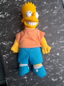 Bart Simpson 1990 Vintage Plush Doll Approx 6 Inches Tall Figure Simpsons TV - Picture 1 of 2