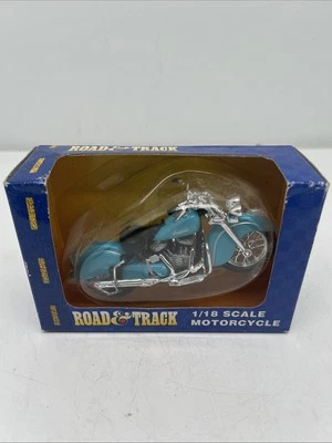 Maisto Road & Track Blue Indian Motorcycle New 1:18 Diecast 31026 J64 - Image 1 of 4