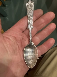 DN WALFORD STERLING GEORGE WASHINGTON CHERRY TREE SOUVENIR SPOON Capital Rare - Picture 1 of 8