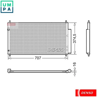 CONDENSER AIR CONDITIONING DCN40025 FOR HONDA N22B4 2.2L L13Z4 1.3L N16A1 1.6L - Image 1 of 4