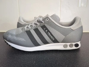 Adidas Originals Scarpe da Ginnastica Uomo Los Angeles Weave Grigio UK 7 - Foto 1 di 11