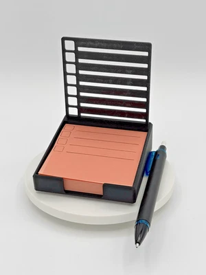 Porta notas adhesivas, organizador de escritorio de oficina, soporte para lista de tareas pendientes, soporte para notas con impresión 3D Foto 1 de 4