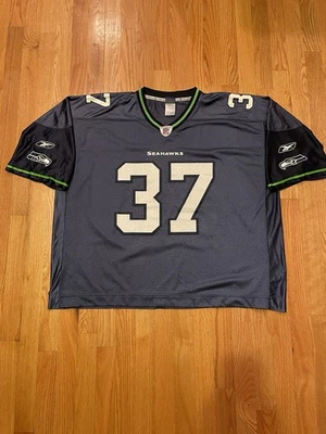Винтажная футболка Seattle Seahawks Shaun Alexander NFL Reebok УКОРОЧЕННАЯ ПЕРЕРАБОТАННАЯ - Изображение 1 из 4
