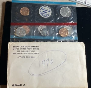 1970 Small Date Uncirculated Mint Set, 70-S small date cent, Nice Kennedy 70-D - Picture 1 of 9