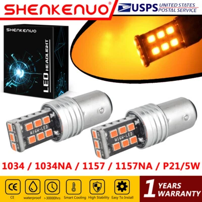 Luz LED intermitente delantera EE. UU. para Kawasaki Z1000 ZL1000A W650 - 2X 1034 P21/5W Foto 1 de 4