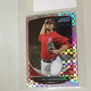 F53653   2013 Bowman Chrome Mini X-fractors #24 R.J. Alvarez /100 Angels