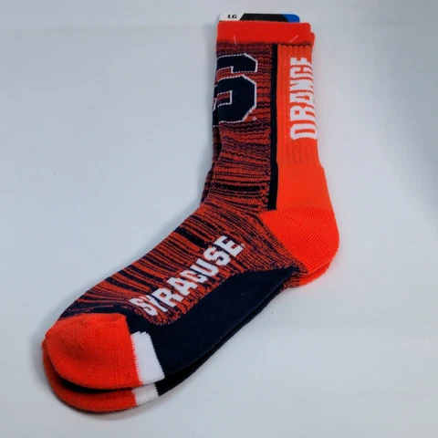 Men's For Bare Feet NCAA Syracuse Orange Crew Socks Size Large 10-13 Cover