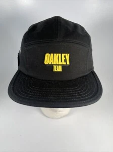 5 Panel Oakley Team Patch Hat Blackout Black Baseball Cap New L/XL Adjustable - Picture 1 of 13