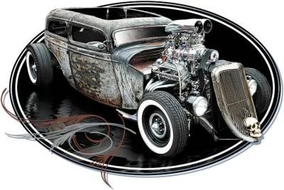 Classic Car T Shirt (2X-LARGE) '33 Ford Sedan Rat Rod (Bob Kramer Photo POS-313) - Image 1 of 2