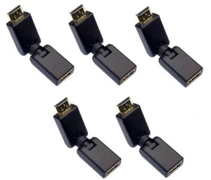5x Adaptador Conector Extensión HDMI HD Giratorio Ángulo Recto Ajustable Macho Hembra - Imagen 1 de 3