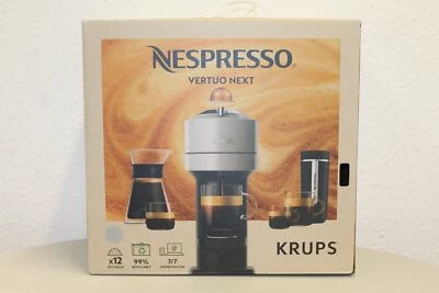 Krups Nespresso Vertuo Next XN910B 1500W Kapselmaschine - Hellgrau, Schwarz Neu - Bild 1 von 4