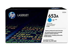 HP Genuine 653A CF321A CYAN Toner For LaserJet 680MFP M680MFP 16,500 Pages - Picture 1 of 2