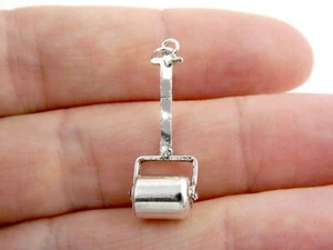 Vintage Sterling Silver Paint Roller Charm Pendant 1.5g Unmarked 1 Inch Length - Picture 1 of 8