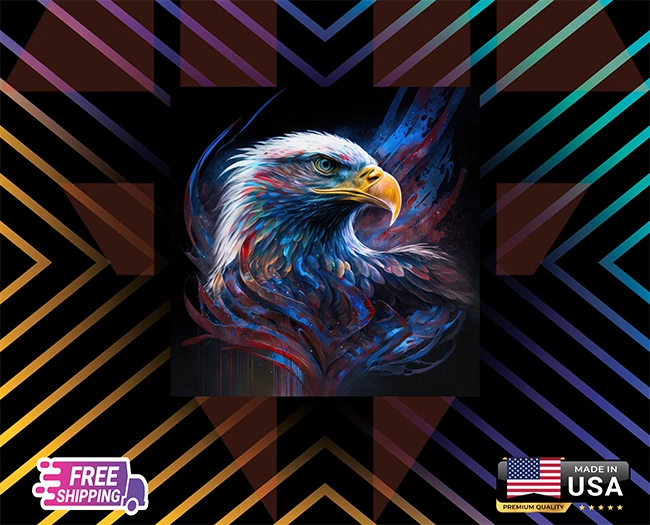 GLORIOUS BALD EAGLE+DECAL,WINDOW,WALL,COMPUTER,ETC+6YEARS+R LAMINATED+FREE STIC - Image 1 of 1