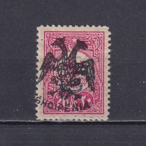ALBANIA 1913, Sc# 10, overprint on Turkish stamp 20 pa, MH Cover