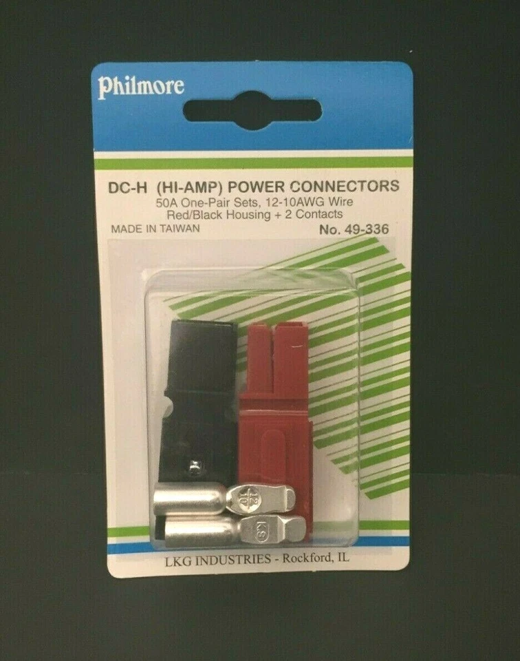 1x Philmore 49-336 DC-H Hi-amp Power Connectors  Red & Black Housings & Contact - Image 1 of 1