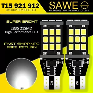 2x SAWE White T15 921 912 2835 21smd LED Back Up Reverse Light For Dodge Durango - Bild 1 von 8