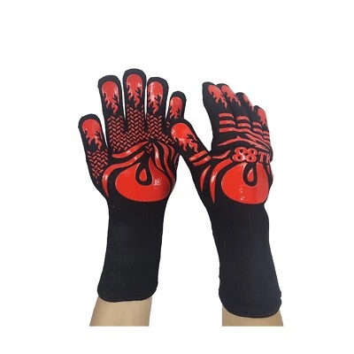88TR Red Welders Gauntlets Extreme Heat Resistant |BBQ|TIG|MIG Welding Gloves a