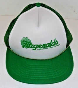 Fitzgeralds Reno Casino Trucker Hat Green White Snapback Vintage Cap Mesh - Picture 1 of 5