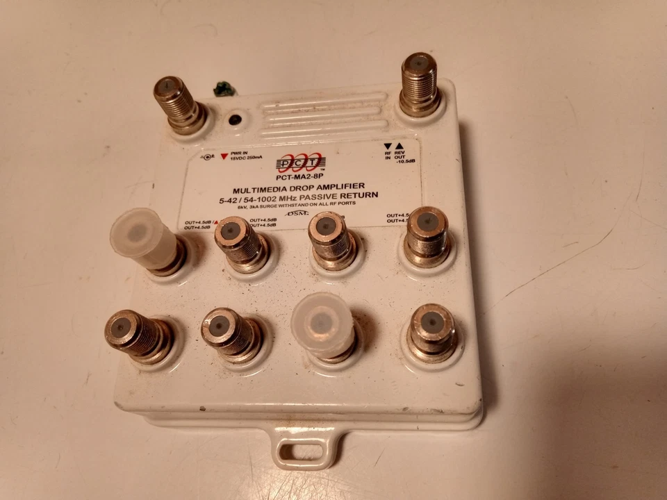 PCT-MA2-8P 8-port Coax CCTV Video Splitter Amplifier - Image 1 of 1